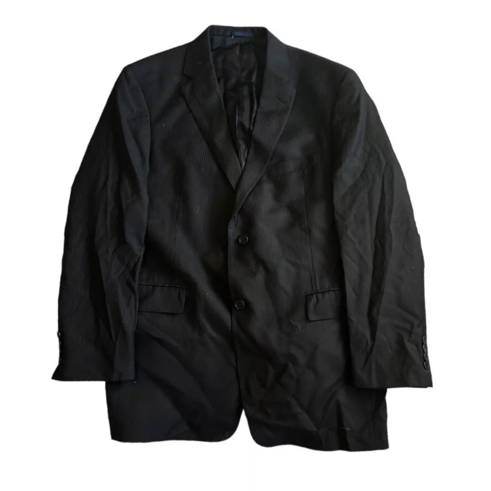 Daniel Cremieux Collection Loro Piana Wool Black Striped Blazer Sport Jacket 42R